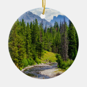 North Fork Shoshone River Ceramic Tree Decoration