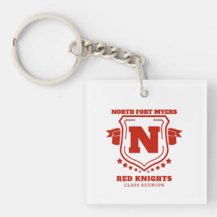 North Fort Myers High School Alumni (Two-Tone) Key Ring
