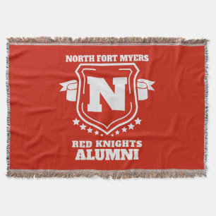 North Fort Myers High School Red Knights Alumni Throw Blanket