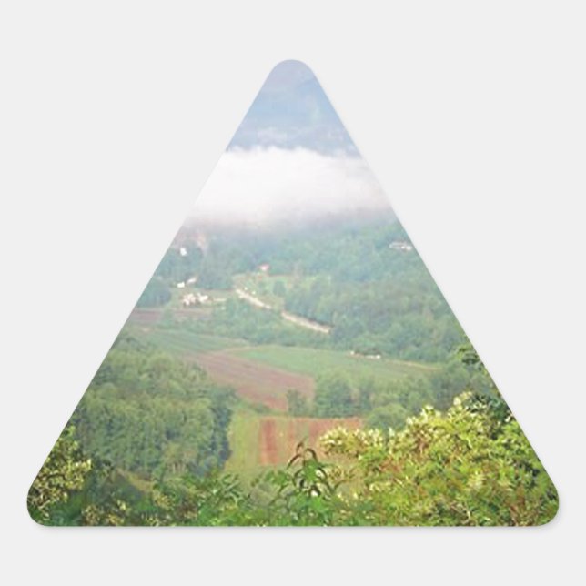North Georgia Mountains, USA Triangle Sticker (Front)