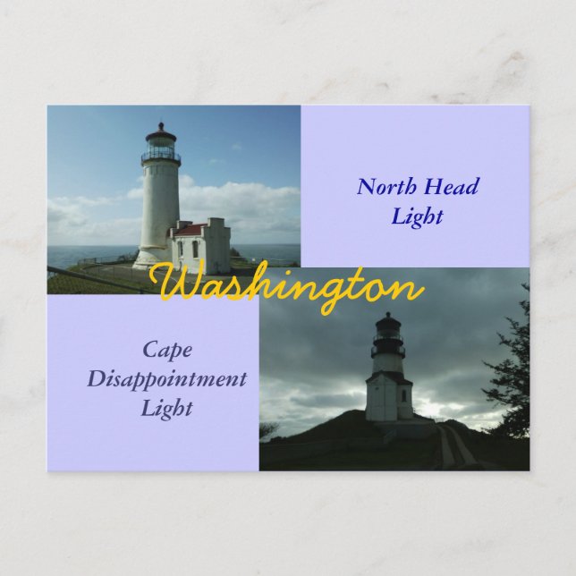 North Head Light, Cape Disappointment Postcards (Front)