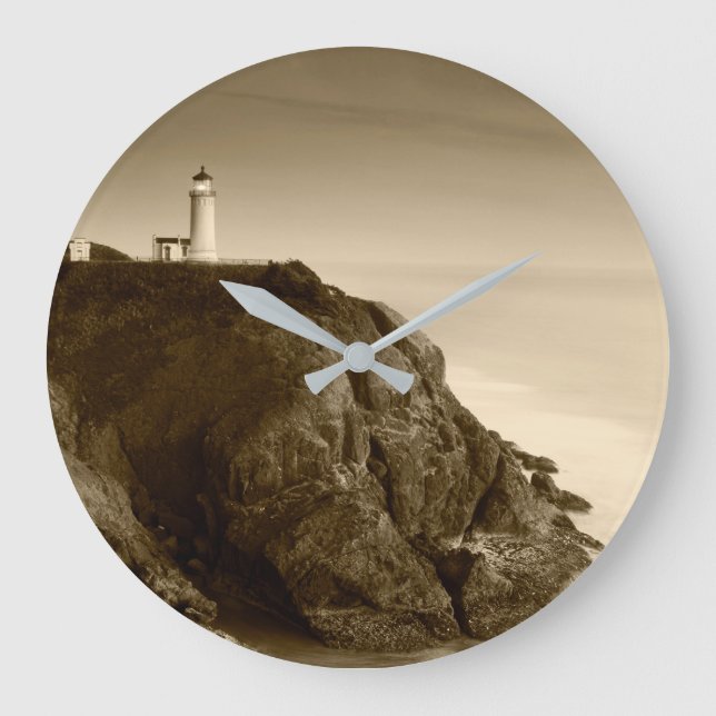 North Head Lighthouse | Fort Canby State Park, WA Large Clock (Front)