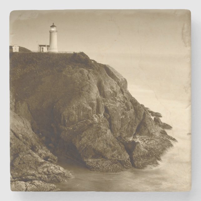 North Head Lighthouse | Fort Canby State Park, WA Stone Coaster (Front)