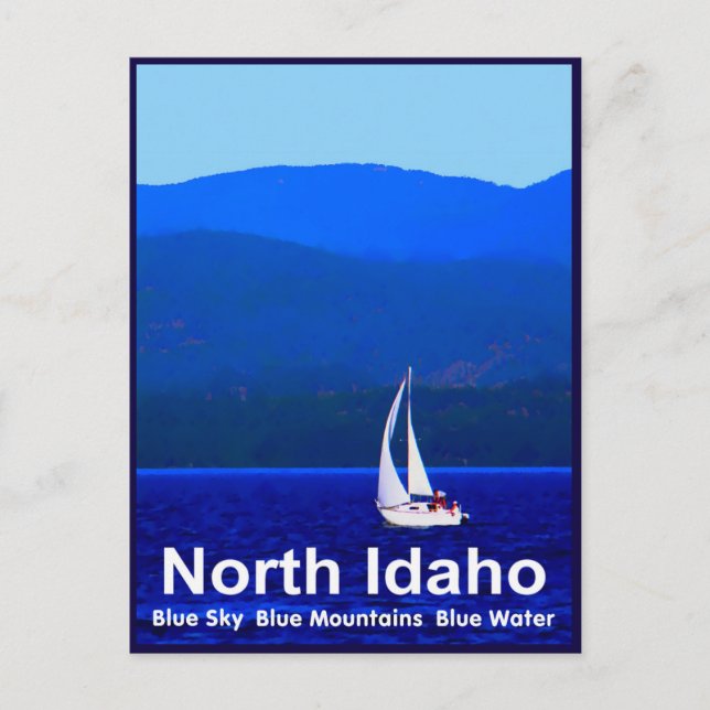 North Idaho Blue Postcard (Front)