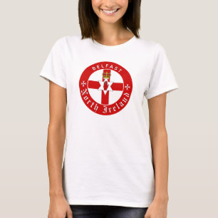 North Ireland T-Shirt, Belfast, Irish Ulster Flag T-Shirt