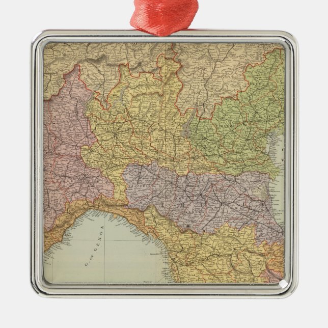 North Italy 2 Metal Tree Decoration (Front)