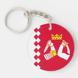 North Karelia Flag Key Ring