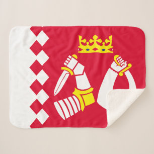 North Karelia Flag Sherpa Blanket