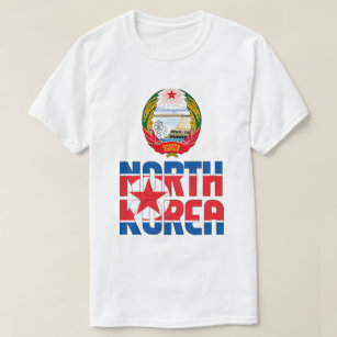 North Korea Flag and Coat Of Arms Patriotic T-Shirt