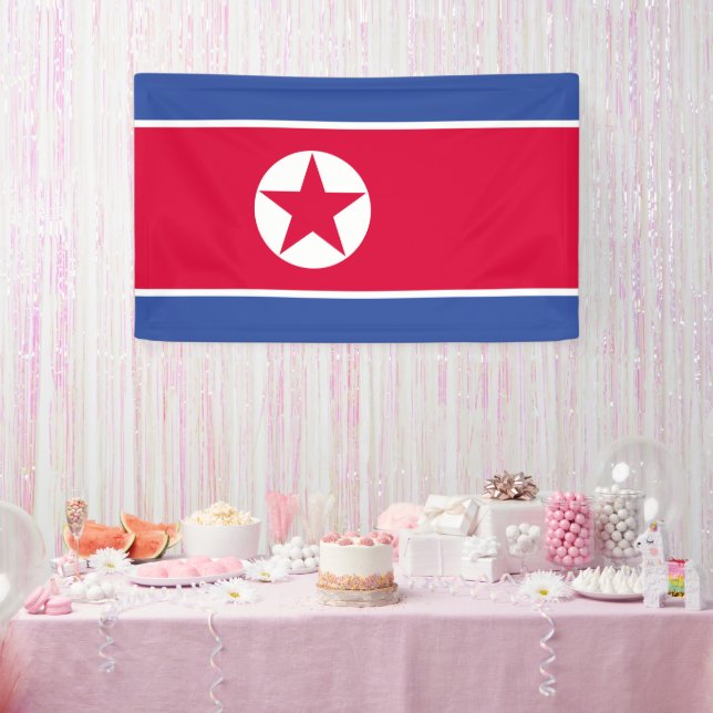 North Korea flag Banner (Party)
