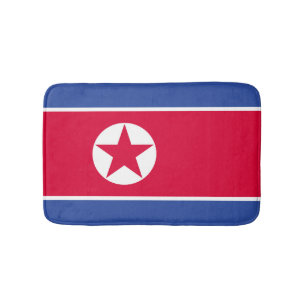 North Korea flag Bath Mat