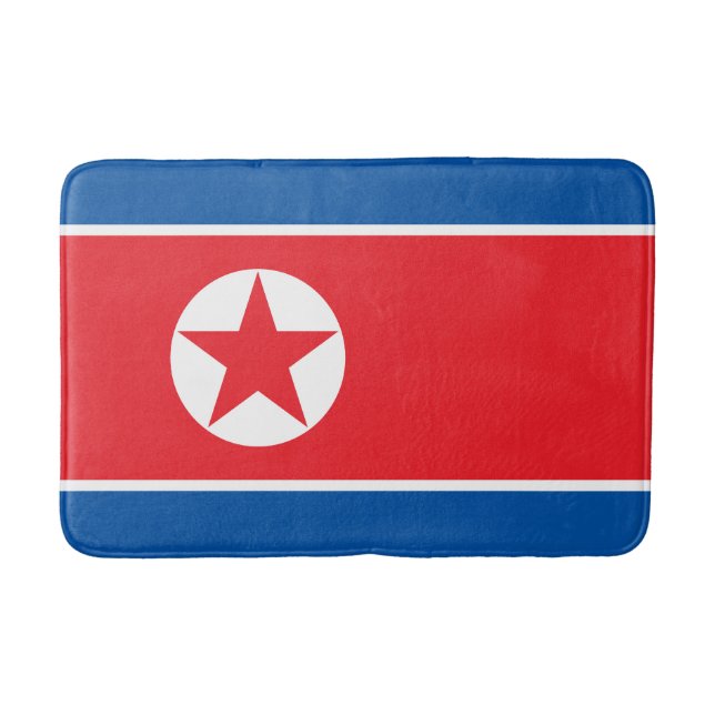 North Korea Flag Bath Mat (Front)
