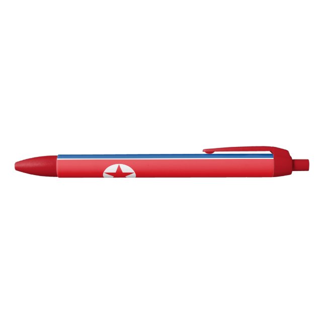 North Korea Flag Blue Ink Pen (Top)
