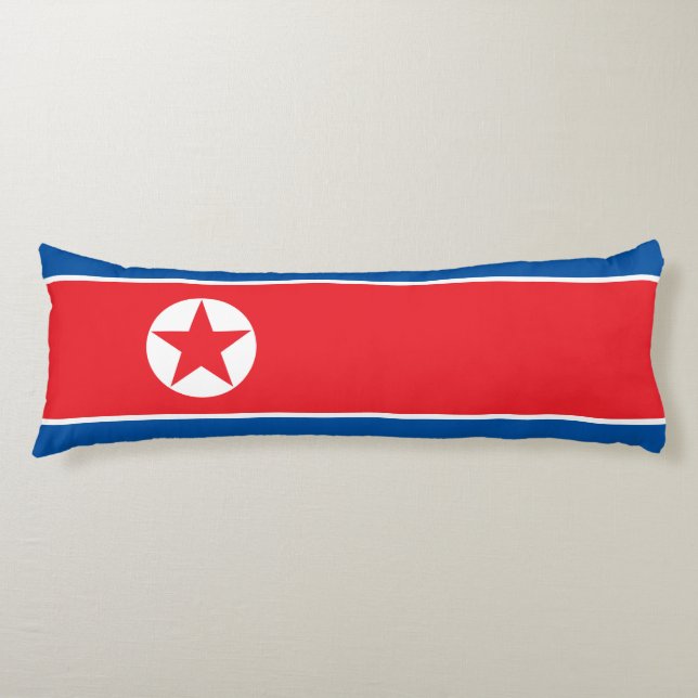 North Korea Flag Body Cushion (Front)