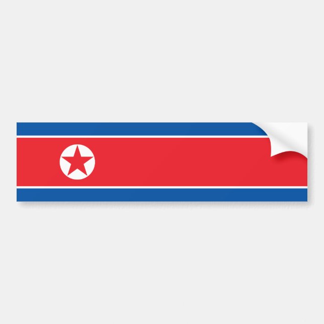 North Korea Flag Bumper Sticker (Front)