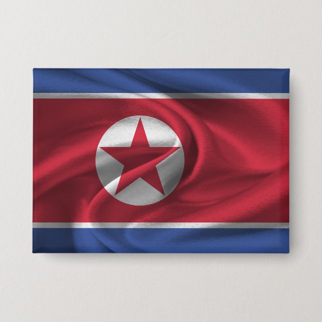 North Korea Flag Button (Front)