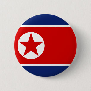 North Korea Flag Button