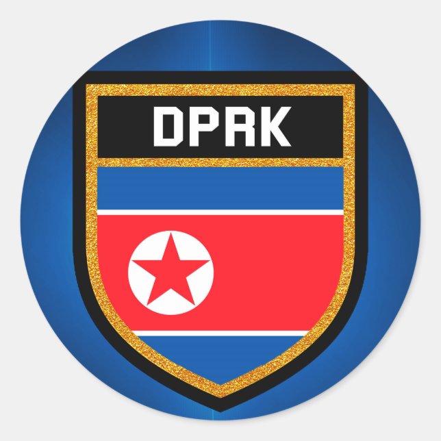 North Korea Flag Classic Round Sticker (Front)