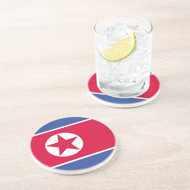 North Korea flag Coaster (Side)