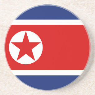 North Korea Flag Coaster