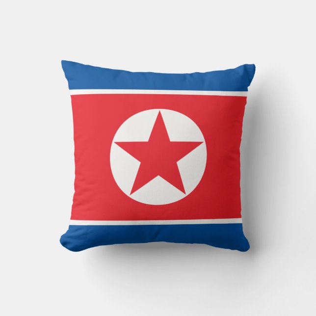 North Korea Flag Cushion (Front)