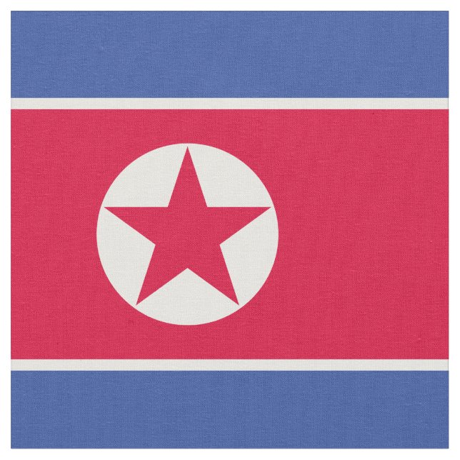 North Korea flag Fabric (Close Up)