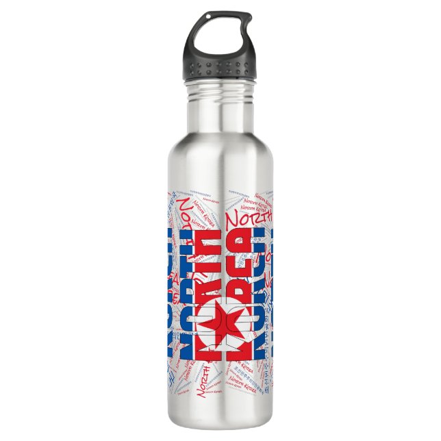 North Korea Flag Gorgeous Patriotic 710 Ml Water Bottle (Front)