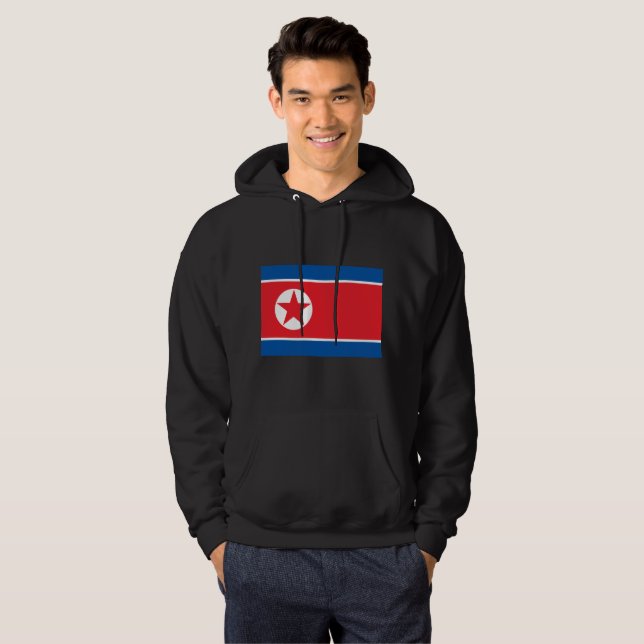 North Korea Flag Hoodie (Front Full)