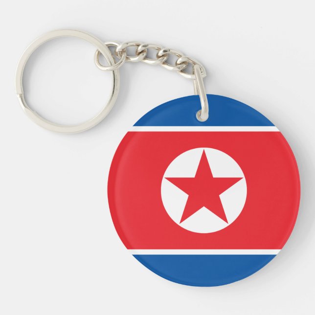 North Korea Flag Key Ring (Front)