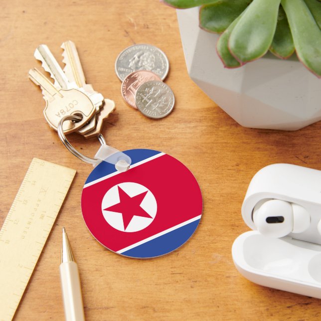 North Korea flag Key Ring (Desk)