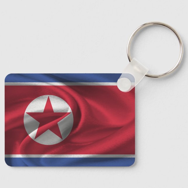North Korea Flag Keychain (Front)