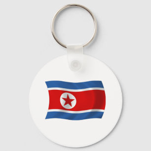 North Korea Flag Keychain