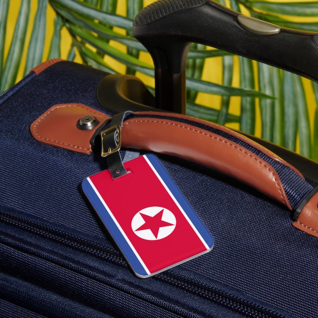 North Korea flag Luggage Tag (Front Insitu 1)