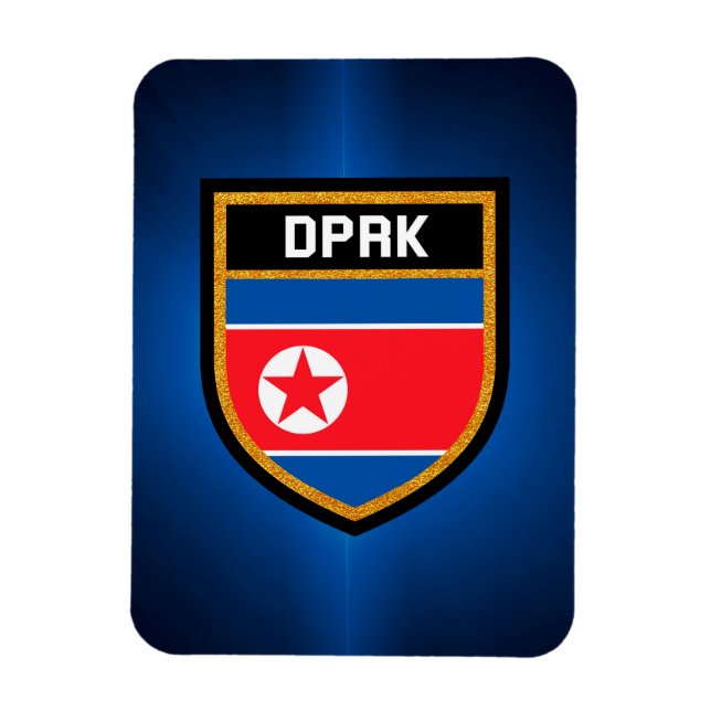 North Korea Flag Magnet (Vertical)