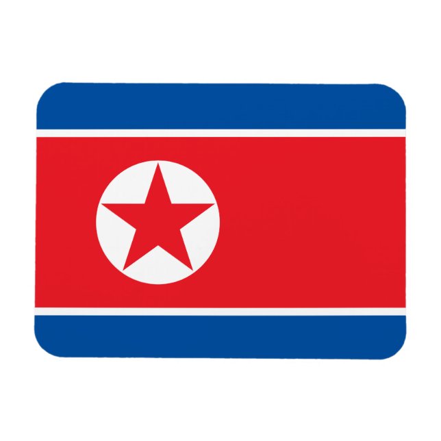 North Korea Flag Magnet (Horizontal)