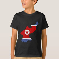 North Korea Flag Map full size