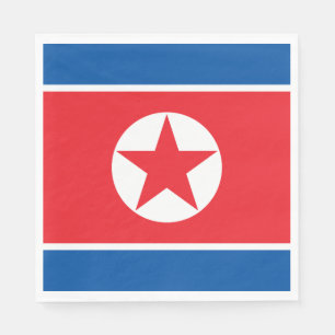 North Korea Flag Napkin