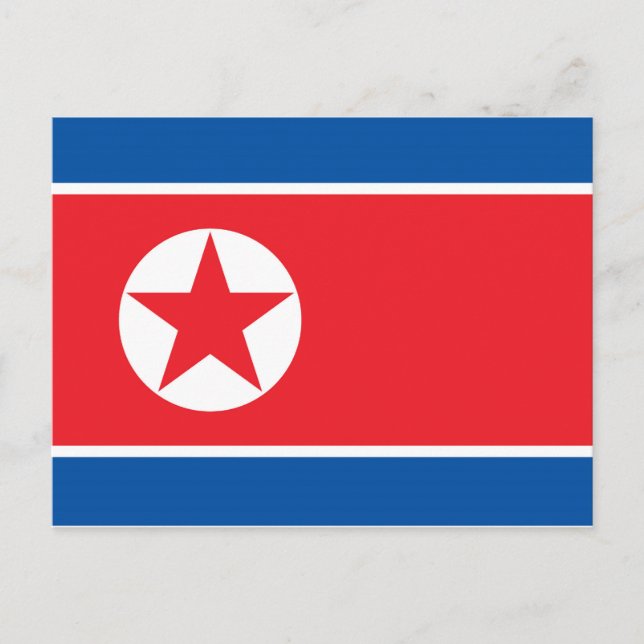 North Korea Flag Postcard (Front)