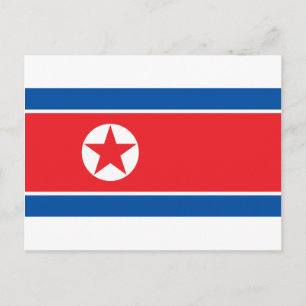 North Korea Flag Postcard