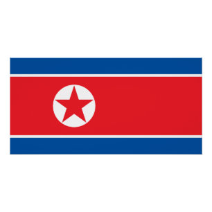 North Korea Flag Poster