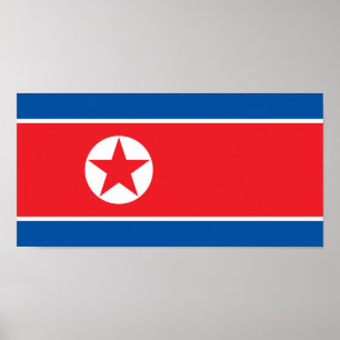 North Korea Flag Poster