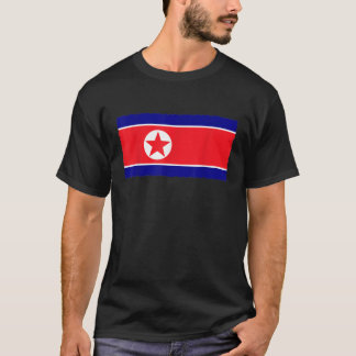 North Korea Flag T shirt Distressed