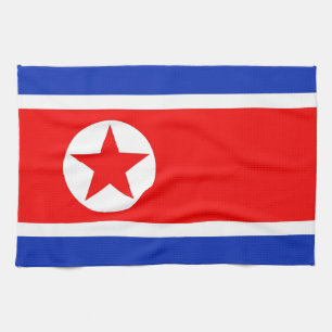 North Korea Flag Tea Towel