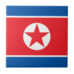 North Korea Flag Tile
