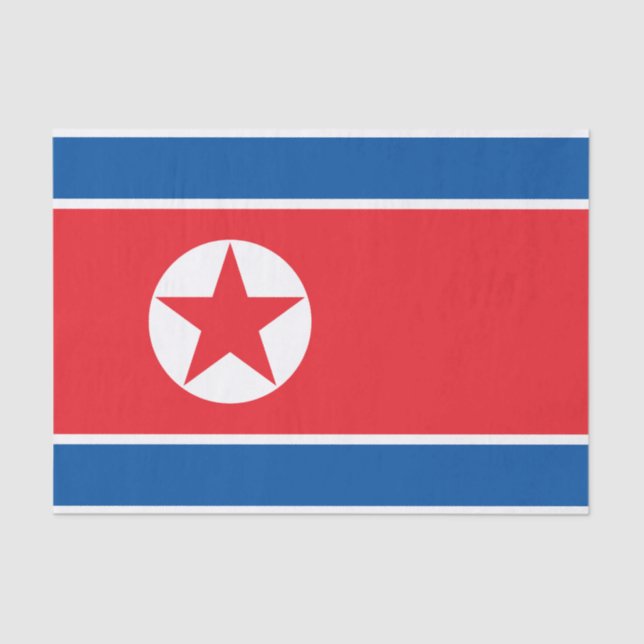 North Korea Flag Tissue Paper (Front)