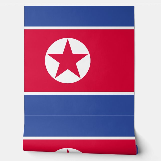 North Korea flag Wallpaper (Unrolling)