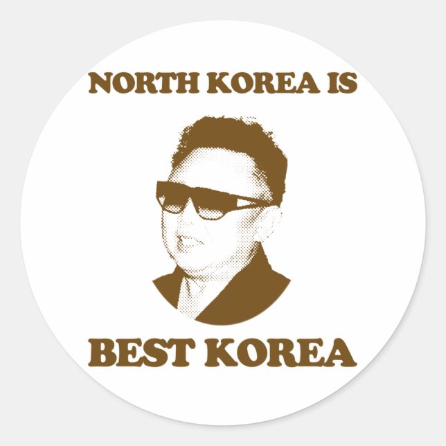 North Korea is best Korea Classic Round Sticker (Front)