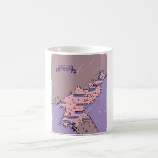 North Korea map Coffee Mug (Center)