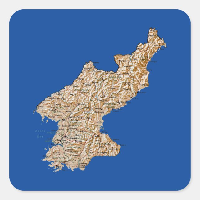 North Korea Map Sticker (Front)