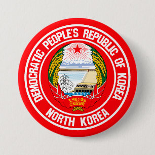 North Korea Round Emblem 7.5 Cm Round Badge